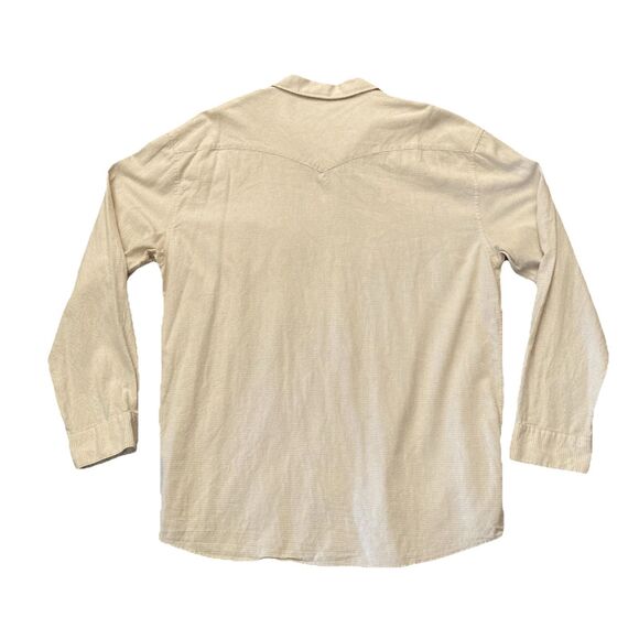 Howler Bros Western Shirt Mens XXL Long Sleeve Button Down Ivory Beige Textured - Picture 2 of 14
